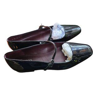 Franco Sarto NWOT Valie Black Faux Patent Leather Maryjane Flat Size 9M